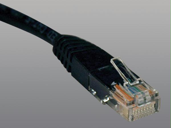 Tripp Lite 1ft Cat5e / Cat5 350mhz Molded Patch Cable Rj45 M/m Black 1ft