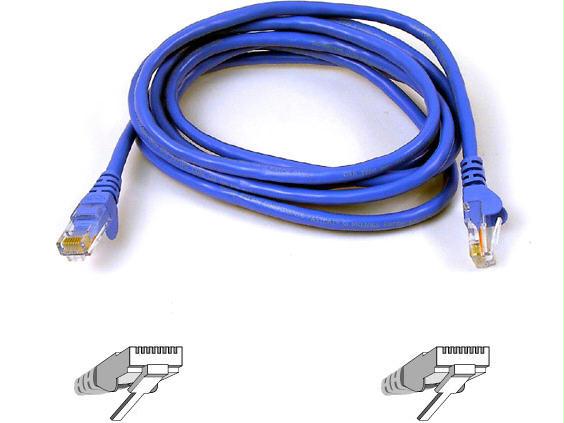 Belkin International Inc 30ft Cat6 Snagless Patch Cable, Utp, Blue Pvc Jacket, 23awg, 50 Micron, Gold Pla