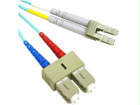 Legrand Dat 1m Lc-sc 10gb 50/125 Om3 Duplex Multimode Pvc Fiber Optic Cable - Aqua