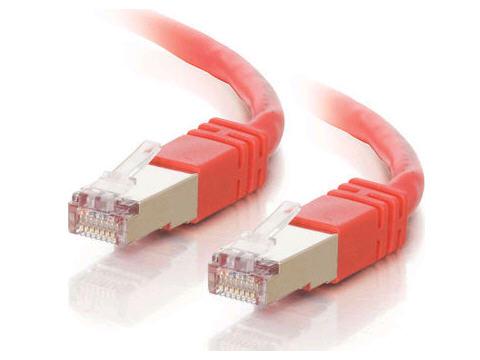 C2g 100ft Cat5e Molded Shielded (stp) Network Patch Cable - Red