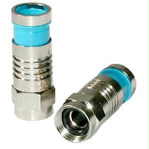 C2g Rg6 Quad Compression F-type Connector With O-ring - 50pk