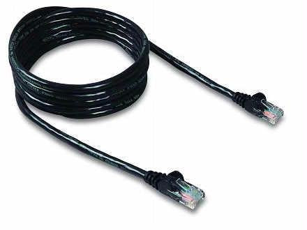 Belkin International Inc 3ft Cat5e Snagless Patch Cable, Utp, Black Pvc Jacket, 24awg, T568b, 50 Micron,