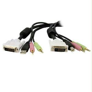 Startech 4-in-1 Usb Dvi Kvm Switch Cable W/ Audio