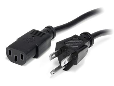 Startech 6ft (1.8m) 18awg Flexible Computer Power Cord W/ Nema 5-15p And Iec 60320 C13 Co