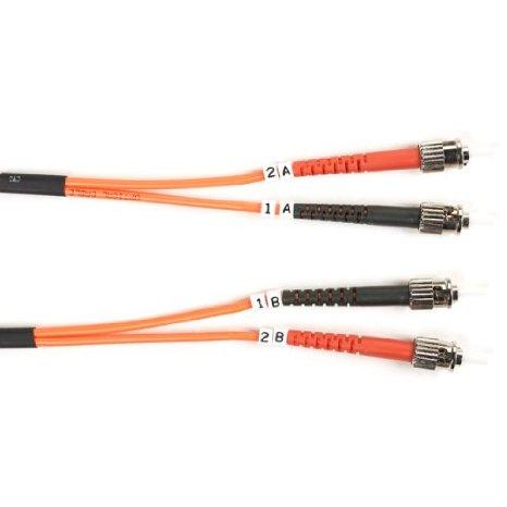 Black Box Om1 62.5/125 Multimode Fiber Optic Patch Cable - Ofnr Pvc, St To St, Orange, 10-