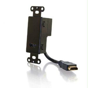 C2g Hdmi Pass Through Wall Plate - Black