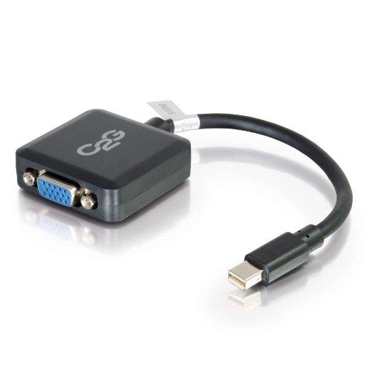C2g 8in Mini Displayport™ Male To Vga Female Active Adapter Converter - Black