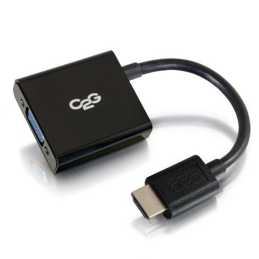 C2g Mini Hdmi M To Vga F Dongle W/pwr