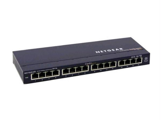 Netgear Gs116 Prosafe 16 Port Gigabit Desktop Switch