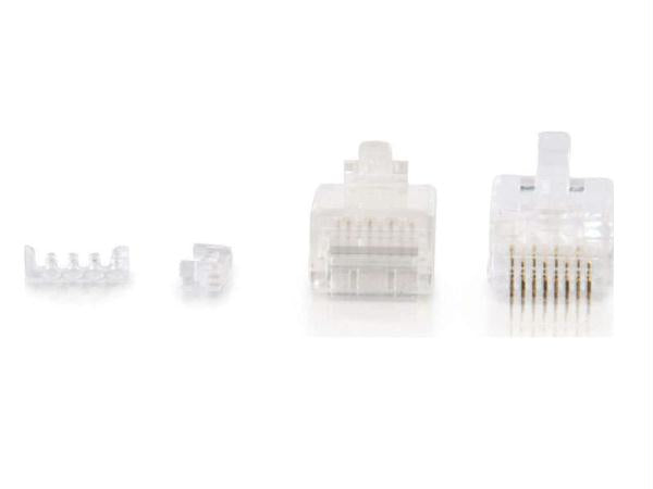 C2g Rj45 Cat5e Modular (with Load Bar) Plug For Round Solid/stranded Cable Multipack