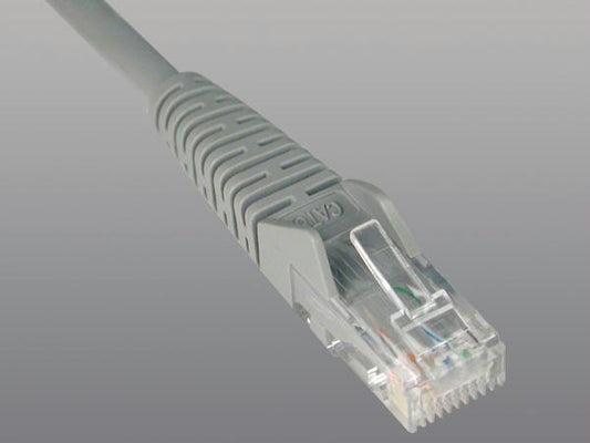 Tripp Lite 1ft Cat6 Gigabit Snagless Molded Patch Cable Rj45 M/m Gray