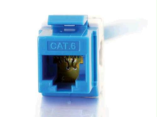 C2g 180  Cat6 Rj45 Utp Keystone Jack - Blue