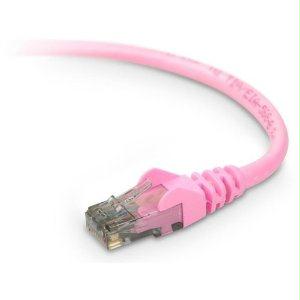Belkin International Inc 15ft Cat6 Snagless Patch Cable, Utp, Pink Pvc Jacket, 23awg, 50 Micron, Gold Pla