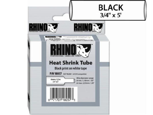 Dymo Rhino 3/4 White Heat Shrink Tubes