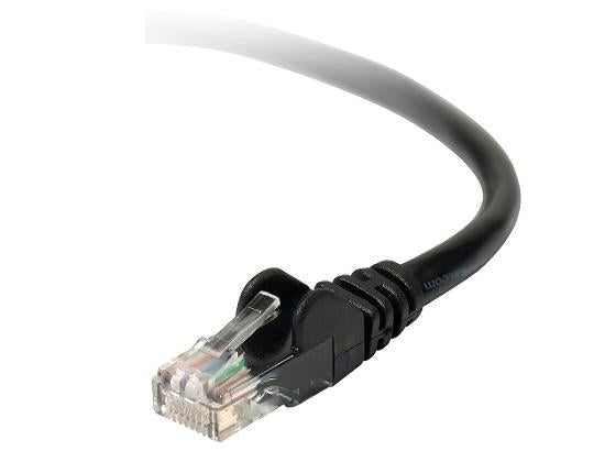 Belkin International Inc 6in Cat6 Snagless Patch Cable, Utp, Black Pvc Jacket, 23awg, 50 Micron, Gold Pla