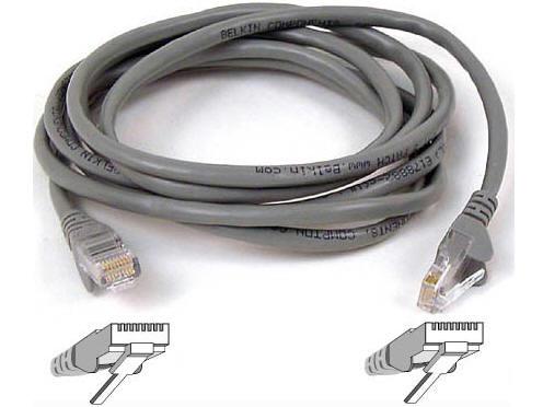 Belkin International Inc 12ft Cat6 Snagless Patch Cable, Utp, Gray Pvc Jacket, 23awg, 50 Micron, Gold Pla
