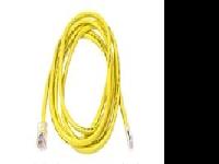 Belkin International Inc 7ft Cat5e Patch Cable, Utp, Yellow Pvc Jacket, 24awg, T568b, 50 Micron, Gold Pla