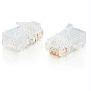 C2g Rj45 Cat5 8x8 Modular Plug For Flat Stranded Cable - 25pk