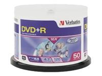 Verbatim Americas Llc Dvd+r 4.7gb 16x Branded 50pk Spindle