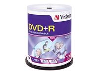Verbatim Americas Llc Verbatim Azo Dvd+r 4.7gb 16x With Branded Surface-100pk Spindle