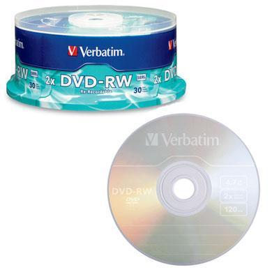Verbatim Americas Llc Dvd-rw 4.7gb 4x Branded Surface 30pk Spindle
