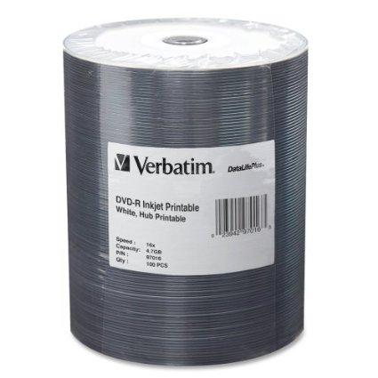 Verbatim Americas Llc Dvd-r 4.7gb 16x Datalifeplus100pk Inkjet