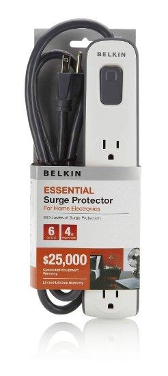 Belkin International Inc 6-outlet Surge Protector With 4ft Power Cord