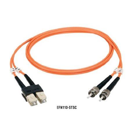 Black Box Om1 62.5/125 Multimode Fiber Optic Patch Cable - Ofnr Pvc, St To St, Orange, 10-
