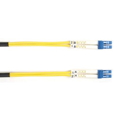 Black Box Os2 9/125 Singlemode Fiber Optic Patch Cable - Ofnr Pvc, Lc To Lc, Yellow, 2-m (