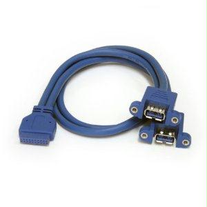 Startech Extend A Usb 3.0 Motherboard Header Into Two Panel-mount Usb 3.0-a Ports - Panel