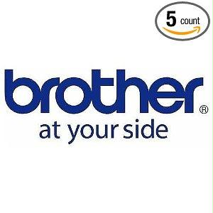 Brother International Corporat 0.47 In X 26.2 Ft (12mm X 8m), Black Ink On White Label, 5 Pack