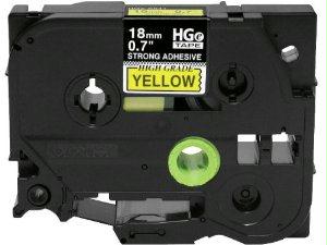 Brother International Corporat 0.7 In X 26.2 Ft (18mm X 8m), Black Ink On Yellow Label, 5 Pack