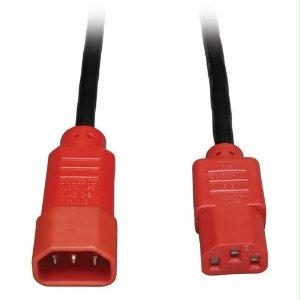 Tripp Lite 4ft Computer Power Cord Extension Cable C14 To C13 Red 10a 18awg