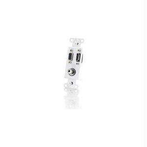 C2g Hdmi, Hd15 Vga, 3.5mm Wall Plate Insert - White