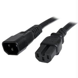 Startech 3ft (1m) Heavy Duty Extension Cord W/ Iec 60320 C14 To C15 Connectors; 250v At 1