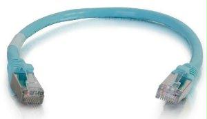 C2g 35ft Cat6a Snagless Shielded (stp) Ethernet Network Patch Cable - Aqua
