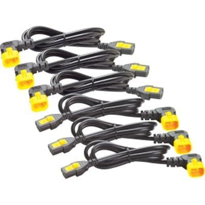 Apc By Schneider Electric Power Cord Kit (6 Ea), Locking, C13 To C14 (90 Degree), 1.2m, North America