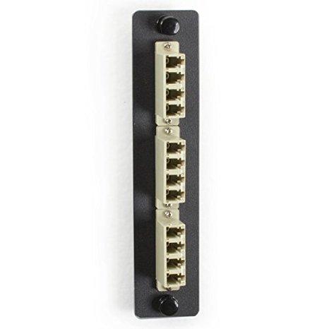 Black Box Low-density Multimode Fiber Adapter Panel - Ceramic Sleeve, (6) Lc Duplex, Beige