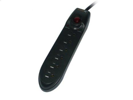 Weltron 6 Outlet Power Strip Plastic 750j 20 Ft