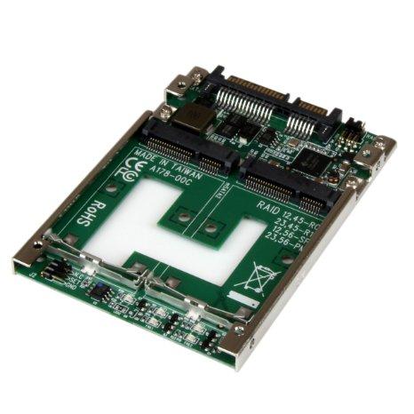 Startech Build A Raid Array With Two Msata Ssds That Can Be Installed Into A Single 2.5in