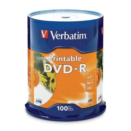 Verbatim Americas Llc Verbatim Dvd-r 4.7gb 16x White Inkjet Printable-100pk Spindle