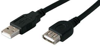 Add-on Addon 10ft Usb 2.0 (a) Male To Female Black Cable
