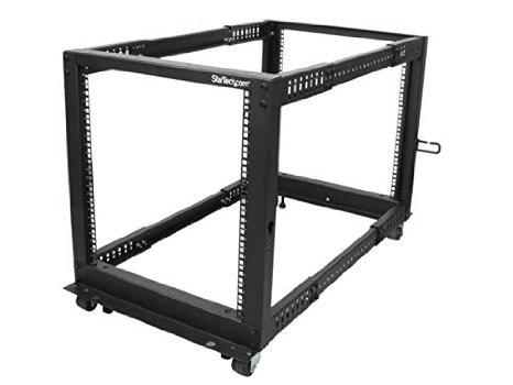 Startech 12u Open Frame Server Rack W/adjustable Mounting Depth Of 22in-40in & 25in Tall