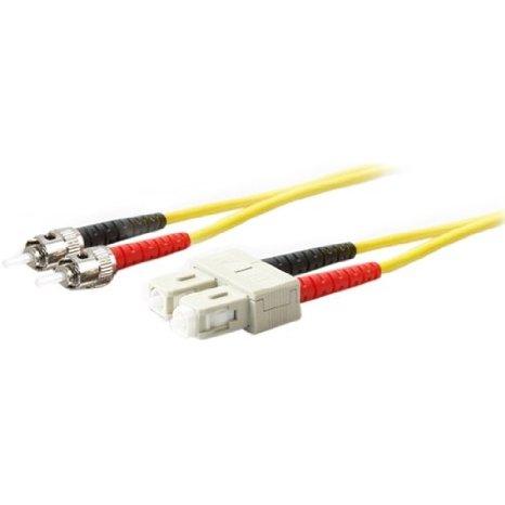 Add-on Addon 10m Sc (male) To St (male) Os2 Straight Yellow Duplex Fiber Ofnr (riser-ra