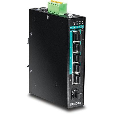 Trendnet Inc 5-port Hardened Industrial Gigabit Poe+ Din-rail Switch