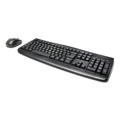 Kensington Computer Pro Fit Wireless Desktop Set - Qwerty - Wireless - Black - 2.4ghz Usb Receiver W