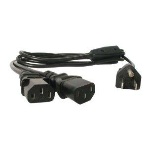Startech 6ft (2m) 18awg Flexible Computer Power Cord W/ Nema 5-15p And 2x Iec 60320 C13 C